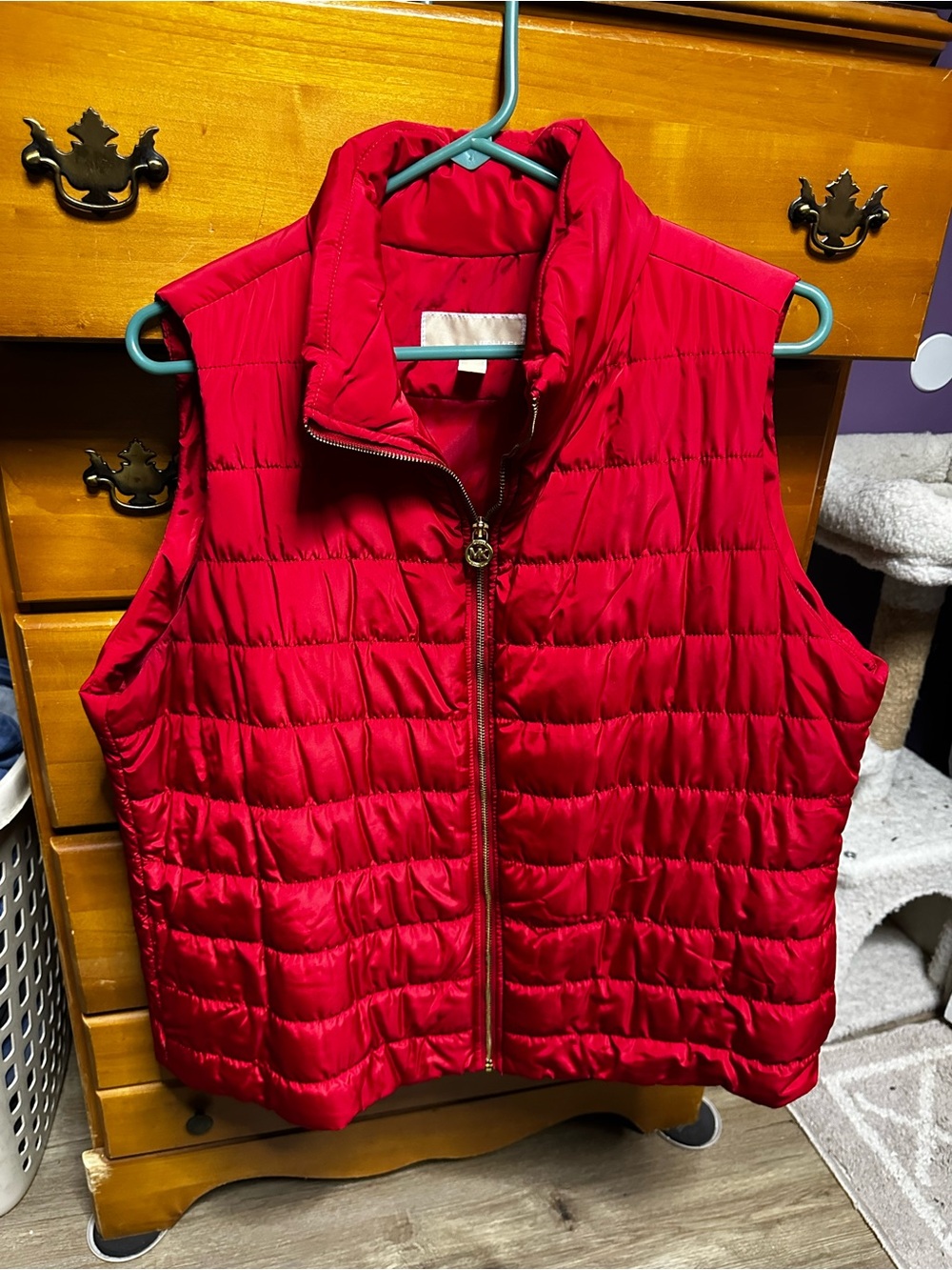 Michael kors Red Quilted Puffer Vest